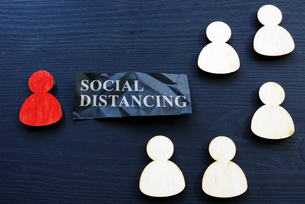 Social distancing is the practice of removing yourself from unnecessary human interaction.