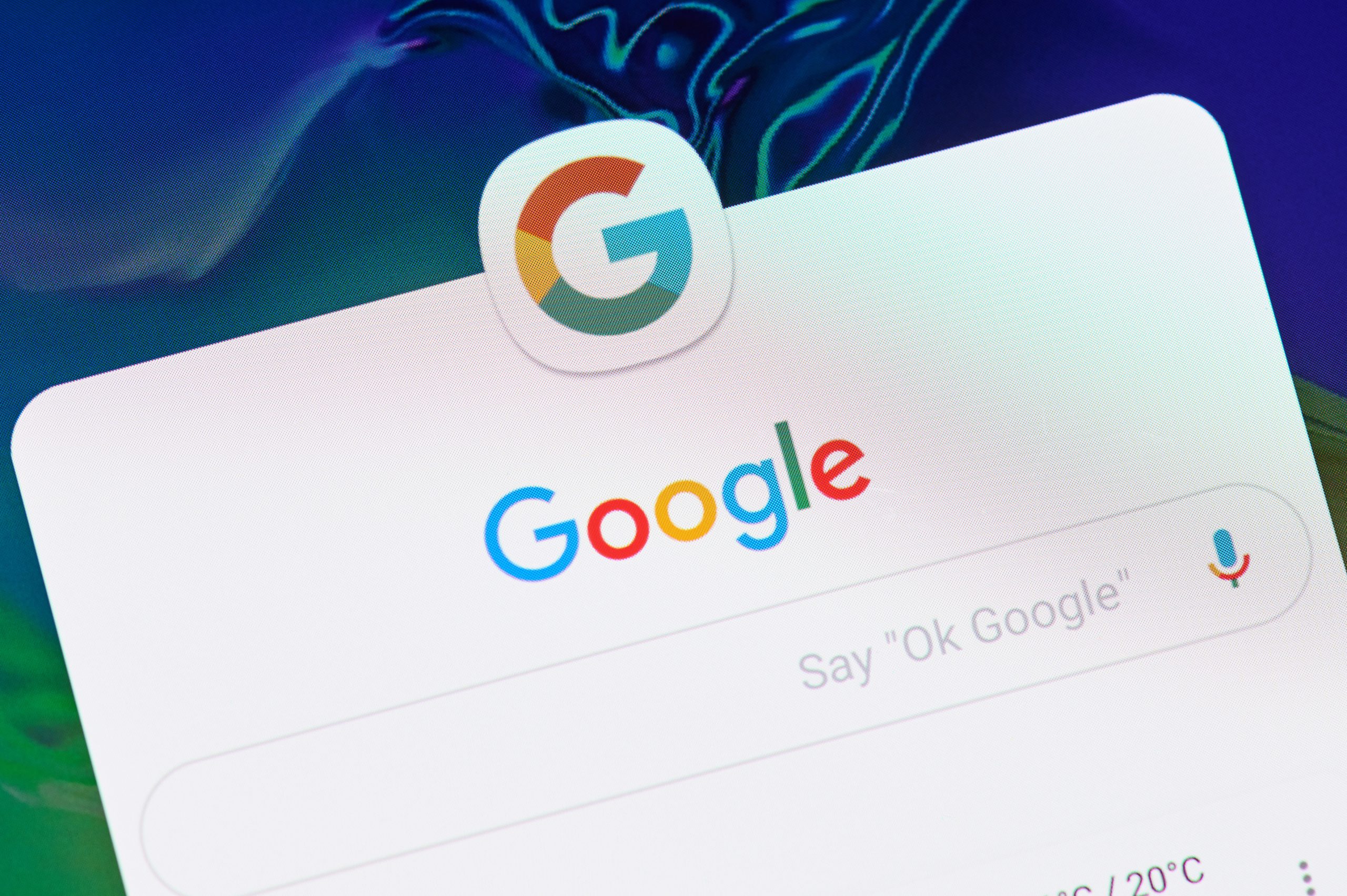 Google search bar for core update, May 2020
