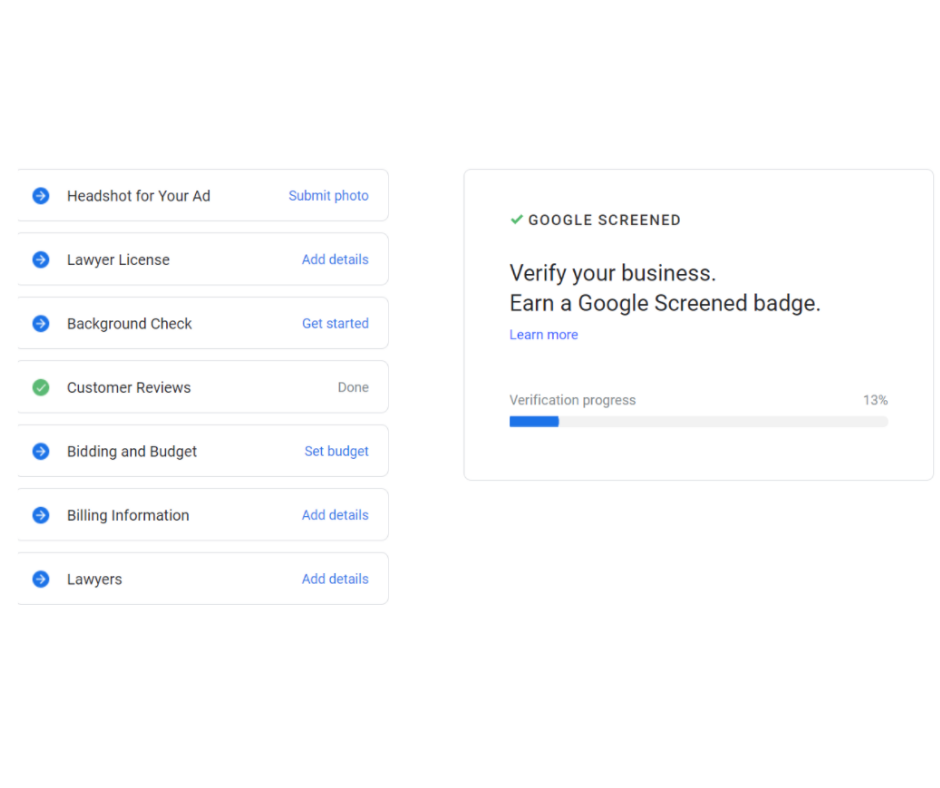 Verifying Your Business for Google Screened for Lawyers