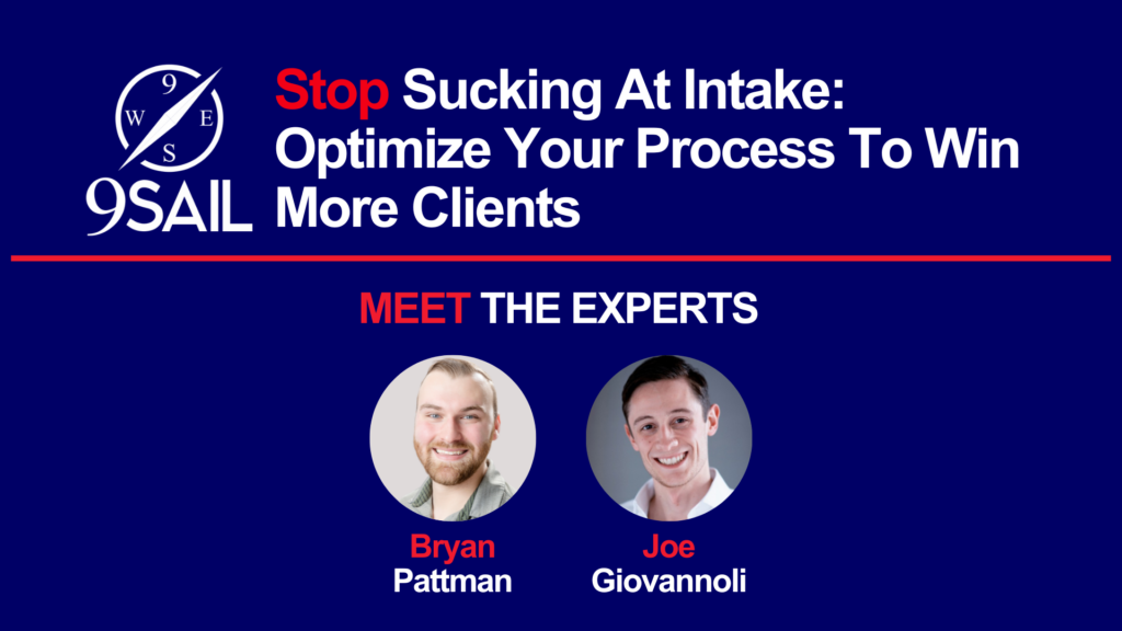 Webinar Recap - Stop Sucking At Intake: Optimize Your Process To Win More Clients